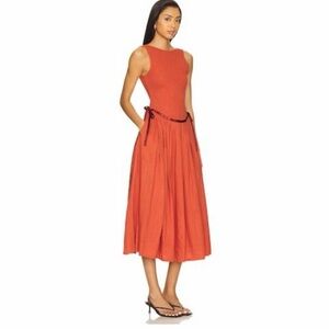 Free People Nightingale Solid Midi Dress in Rose Sienna size S NWOT